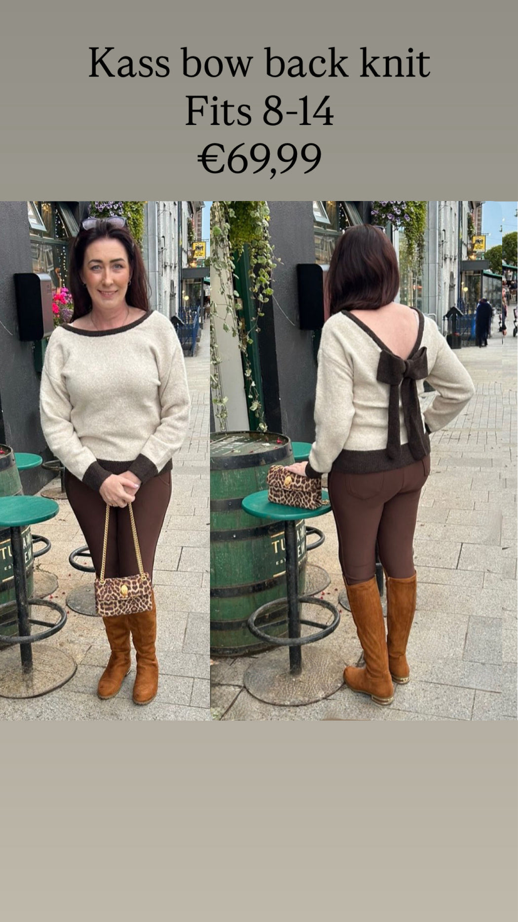 Kass bow back knit
