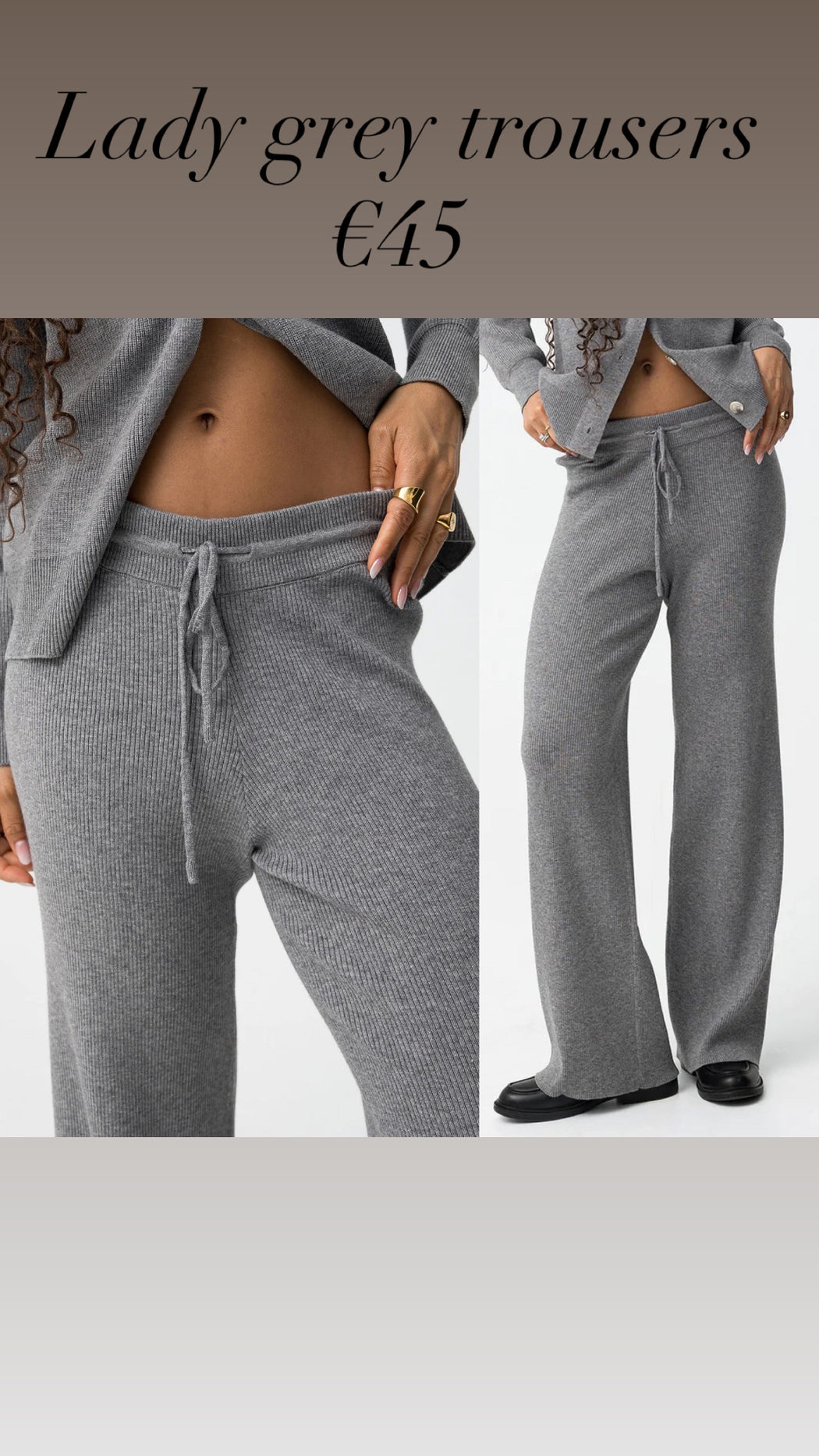 Lady grey  trousers