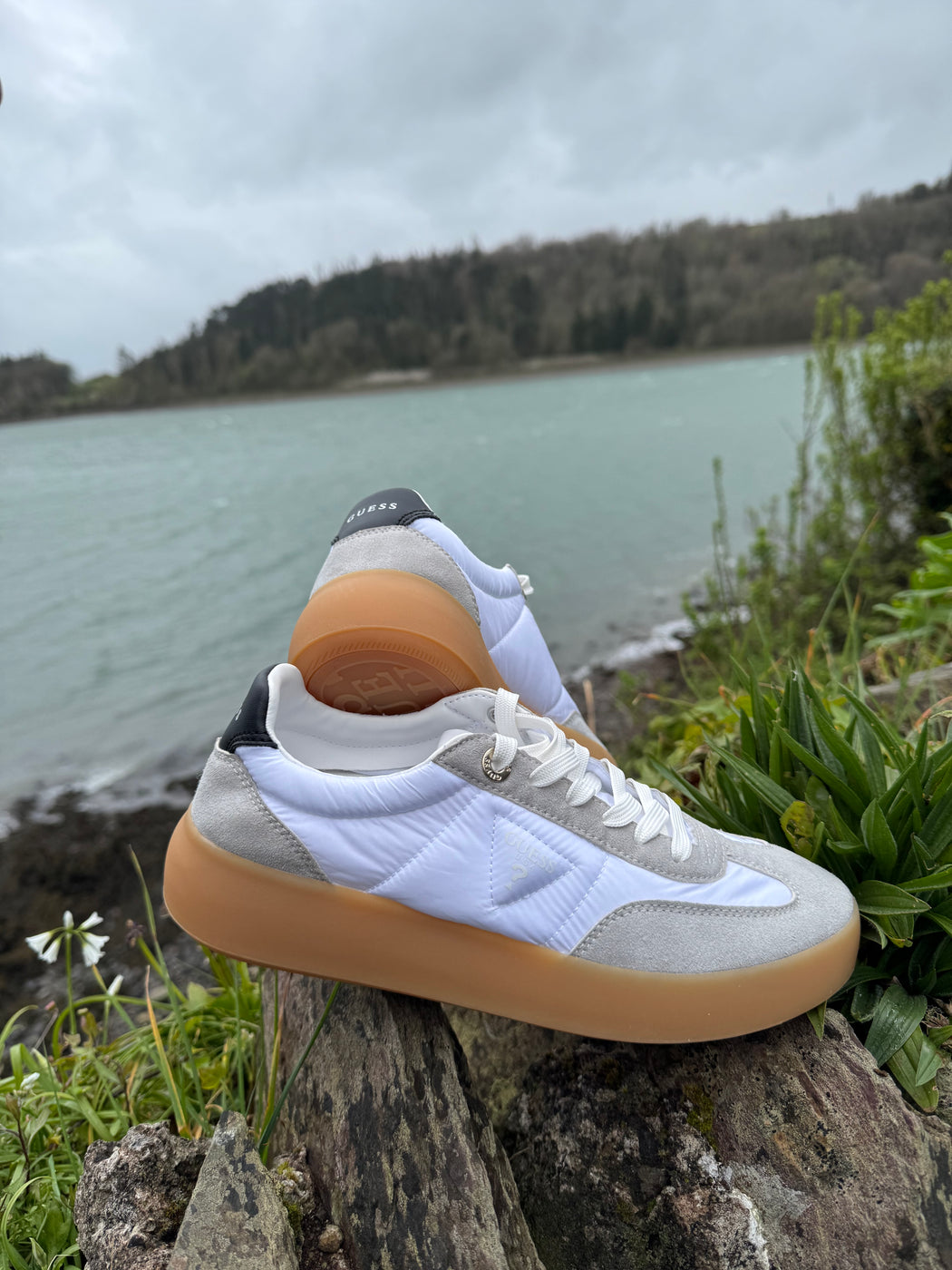 Guess suede insert trainer