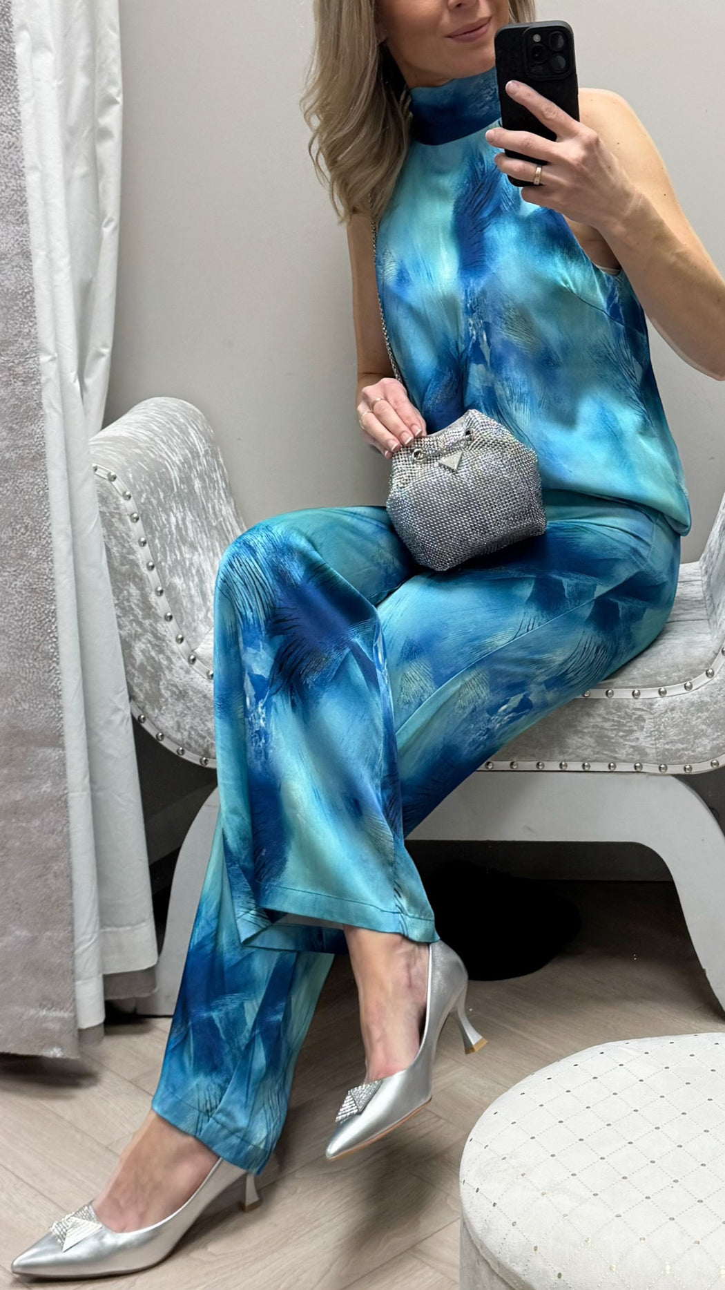Guess ombré silver zalina mini pouch OY935075