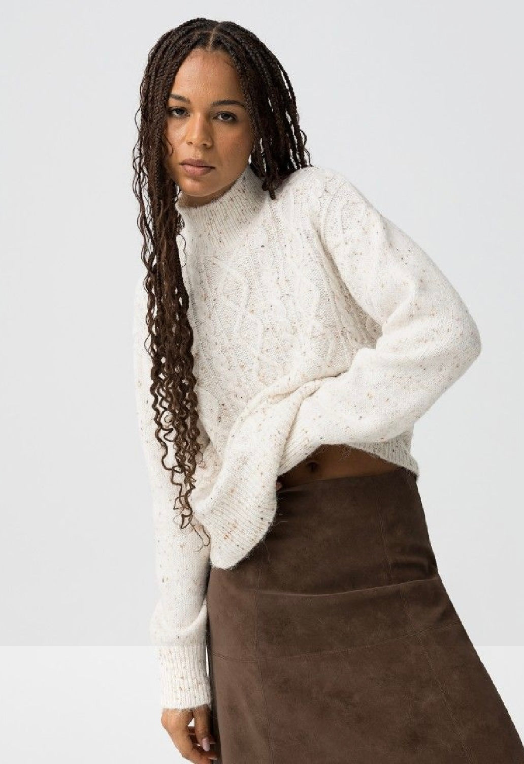Hagall cream multi knit