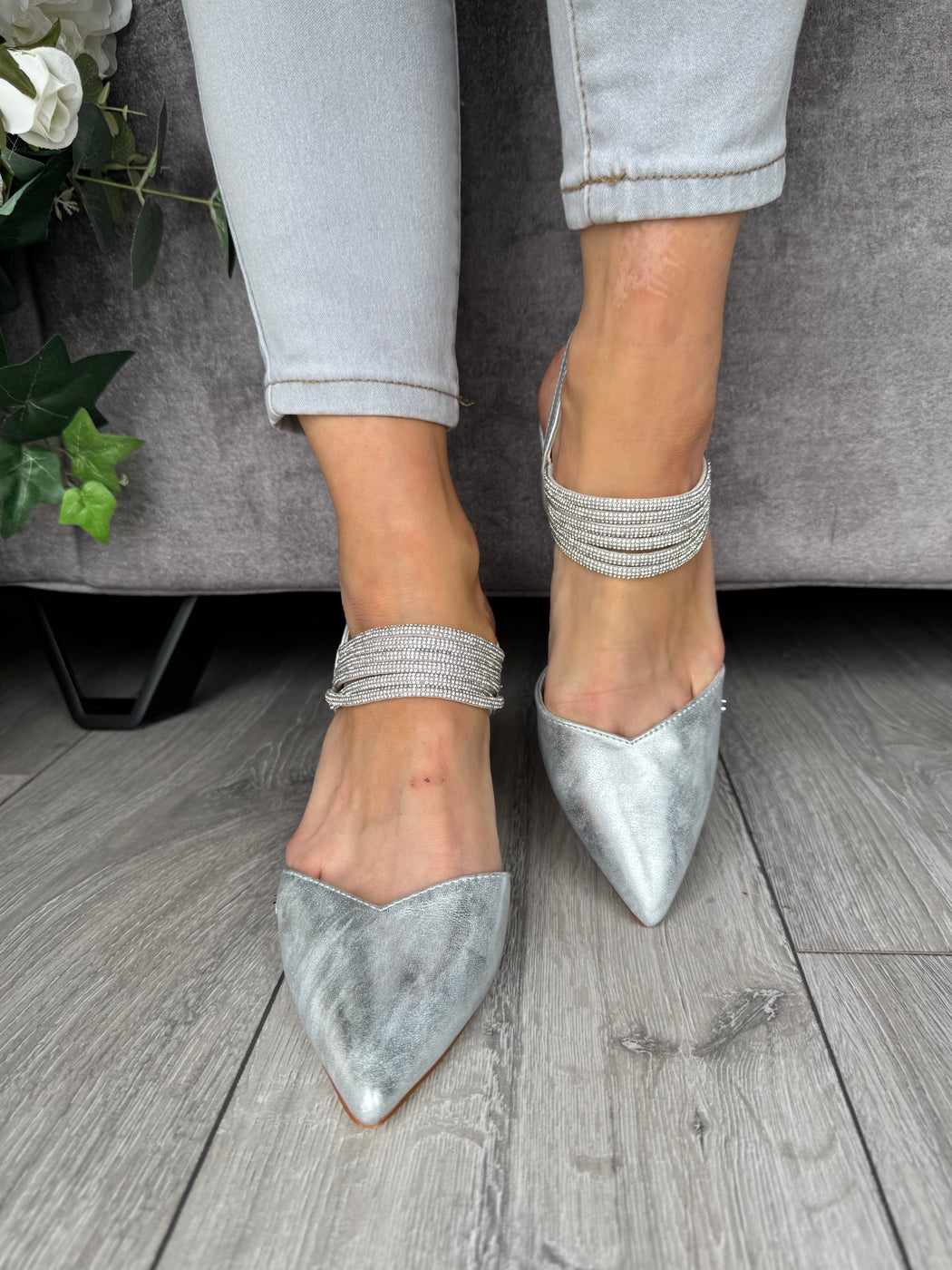 Wishaw Chrome Sparkle Heel
