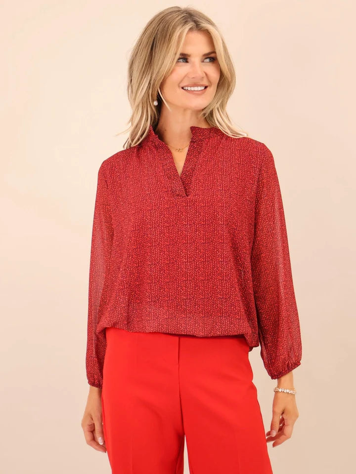 Red Bella band top