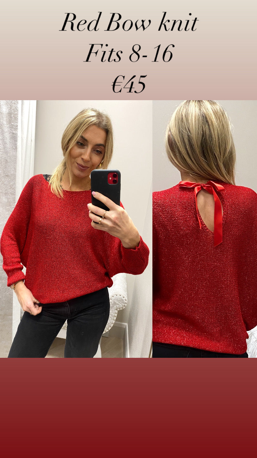 Red Bow knit