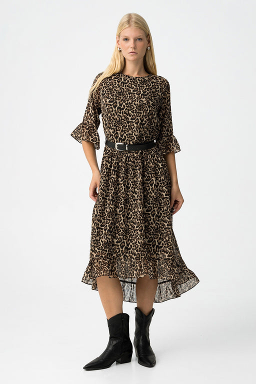 Jurassic leopard print midi