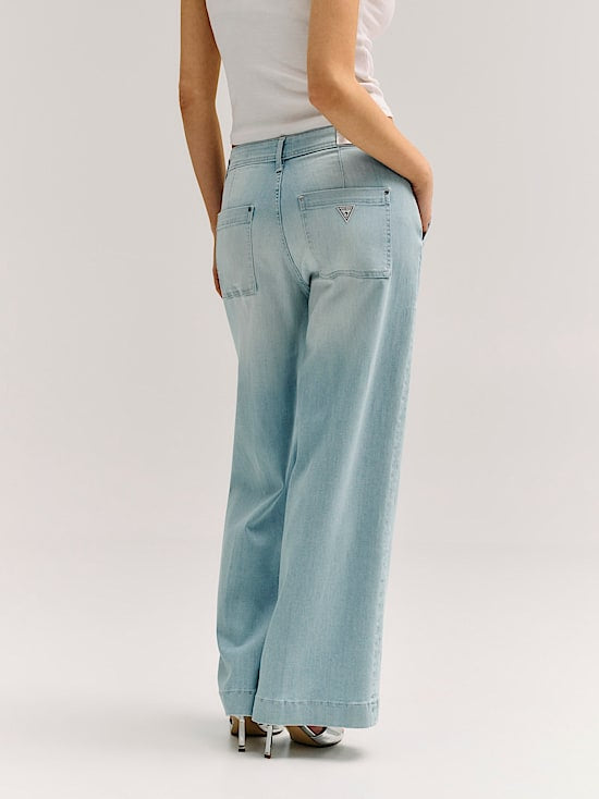 Guess Zoya wide leg crop denims