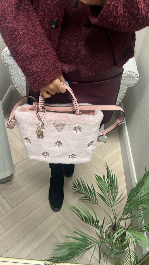 Guess pink rhinestone shaida bag we814322