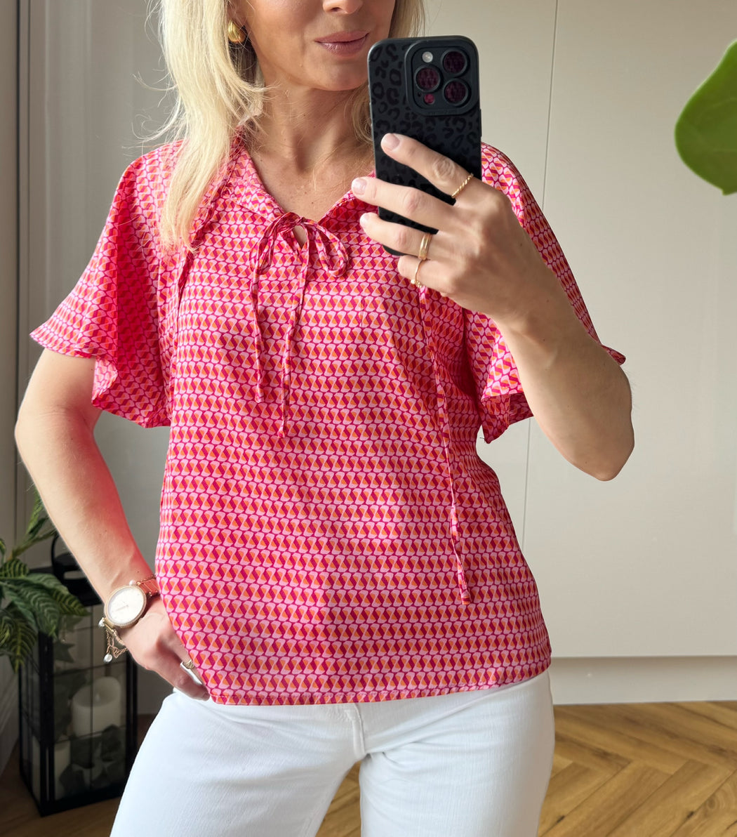 Janelle top red