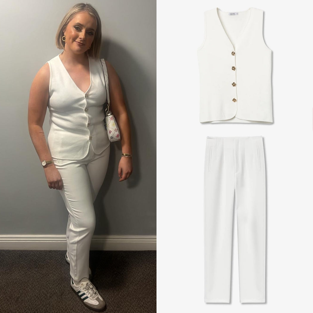 Fleur button waistcoat