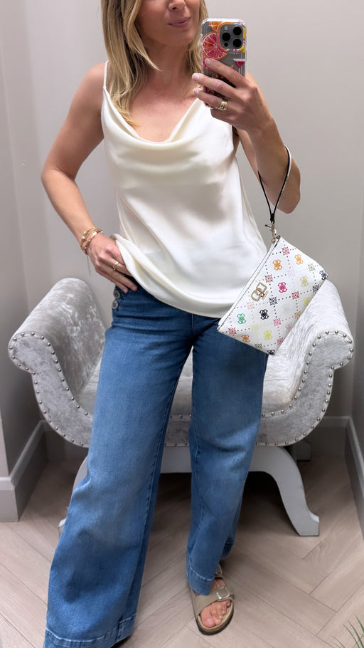 Burro cream azalea satin cami top