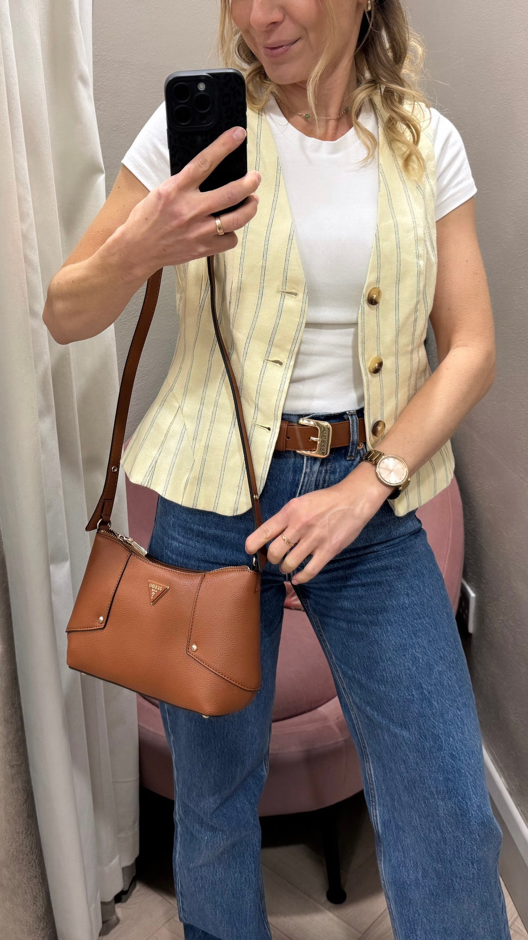 Guess cognac Darcy bag bg991418