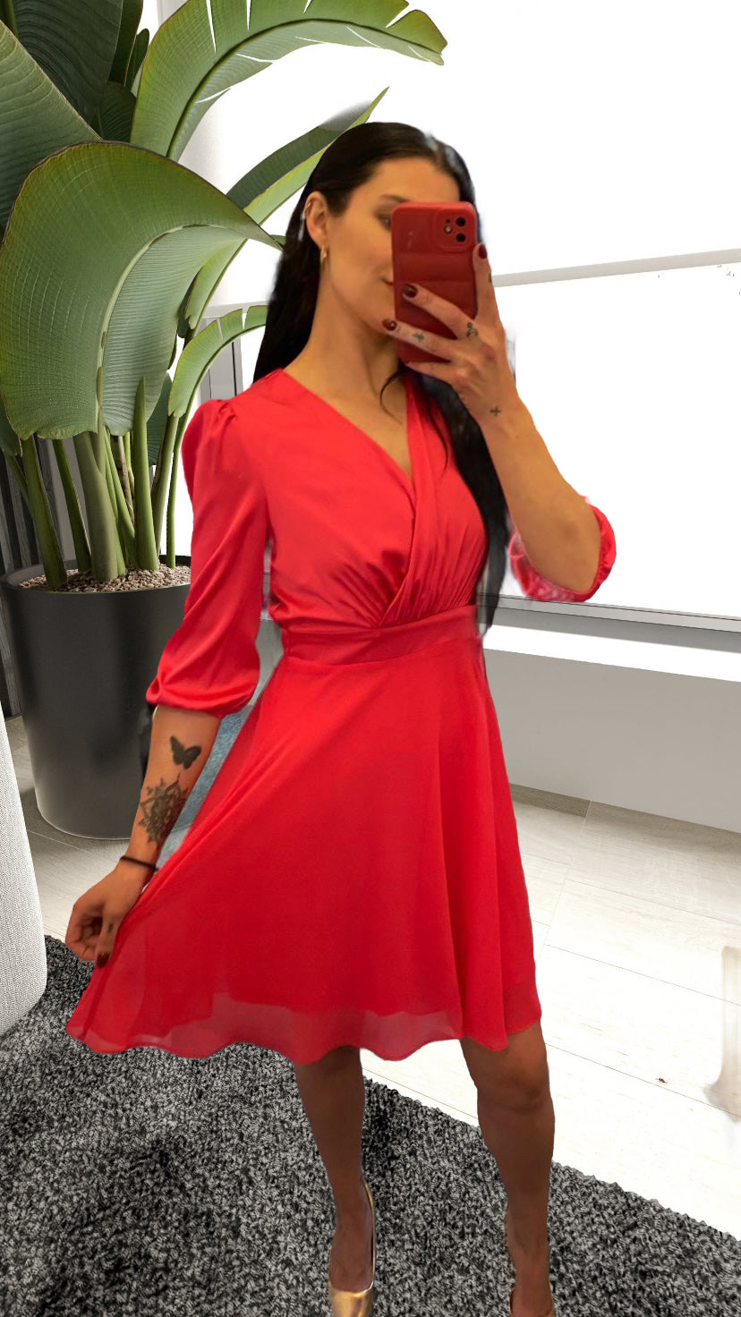 MONROE MINI DRESS IN CERISE PINK