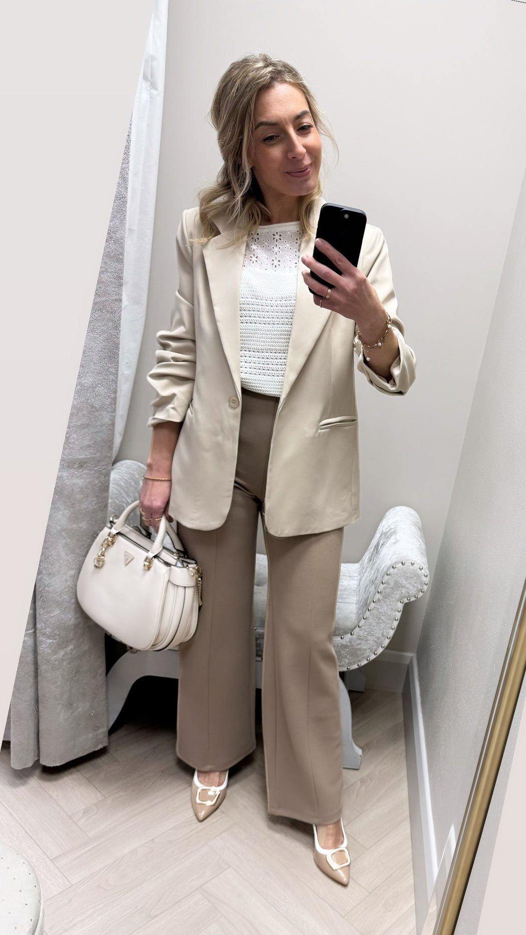 Stone nude Ellie blazer