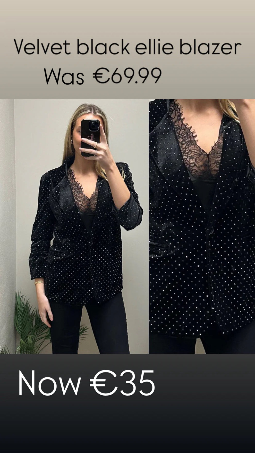 Velvet black ellie blazer