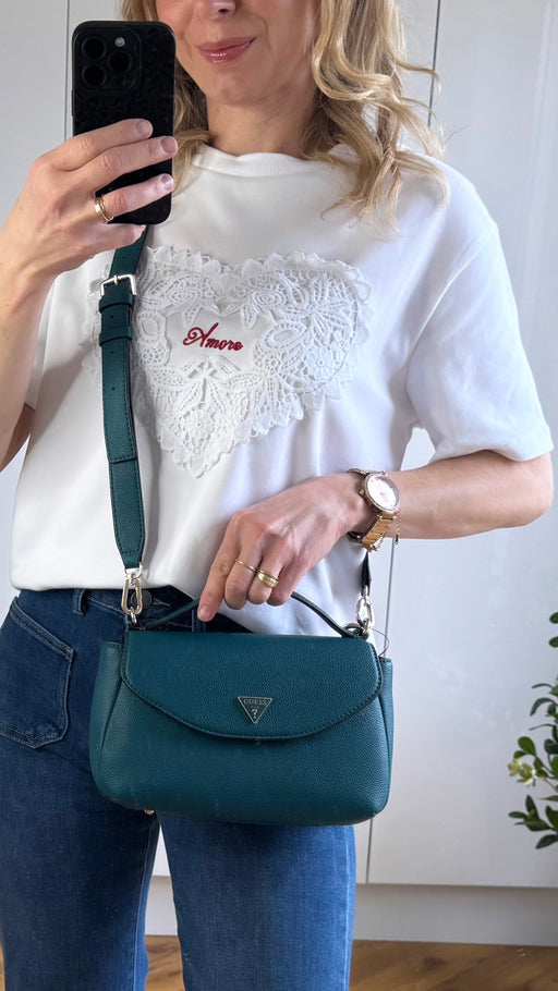 Guess teal Evie crossbody