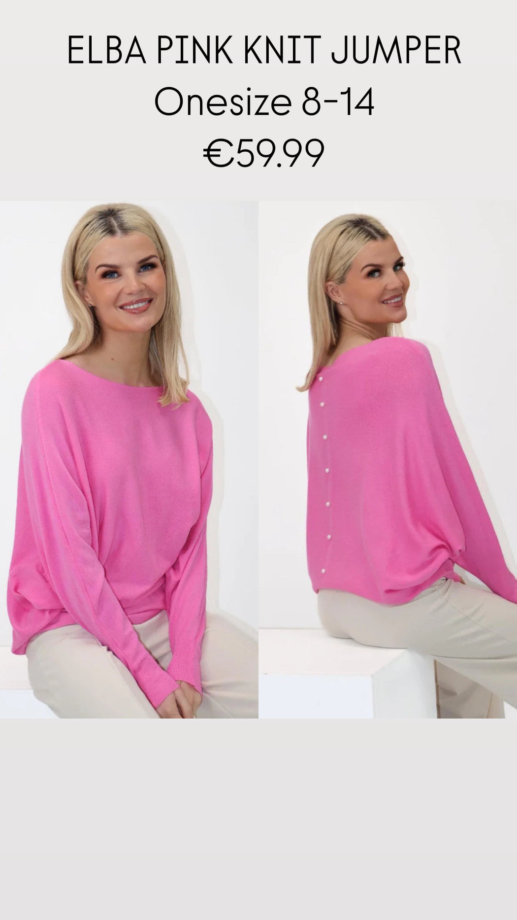 ELBA PINK KNIT JUMPER