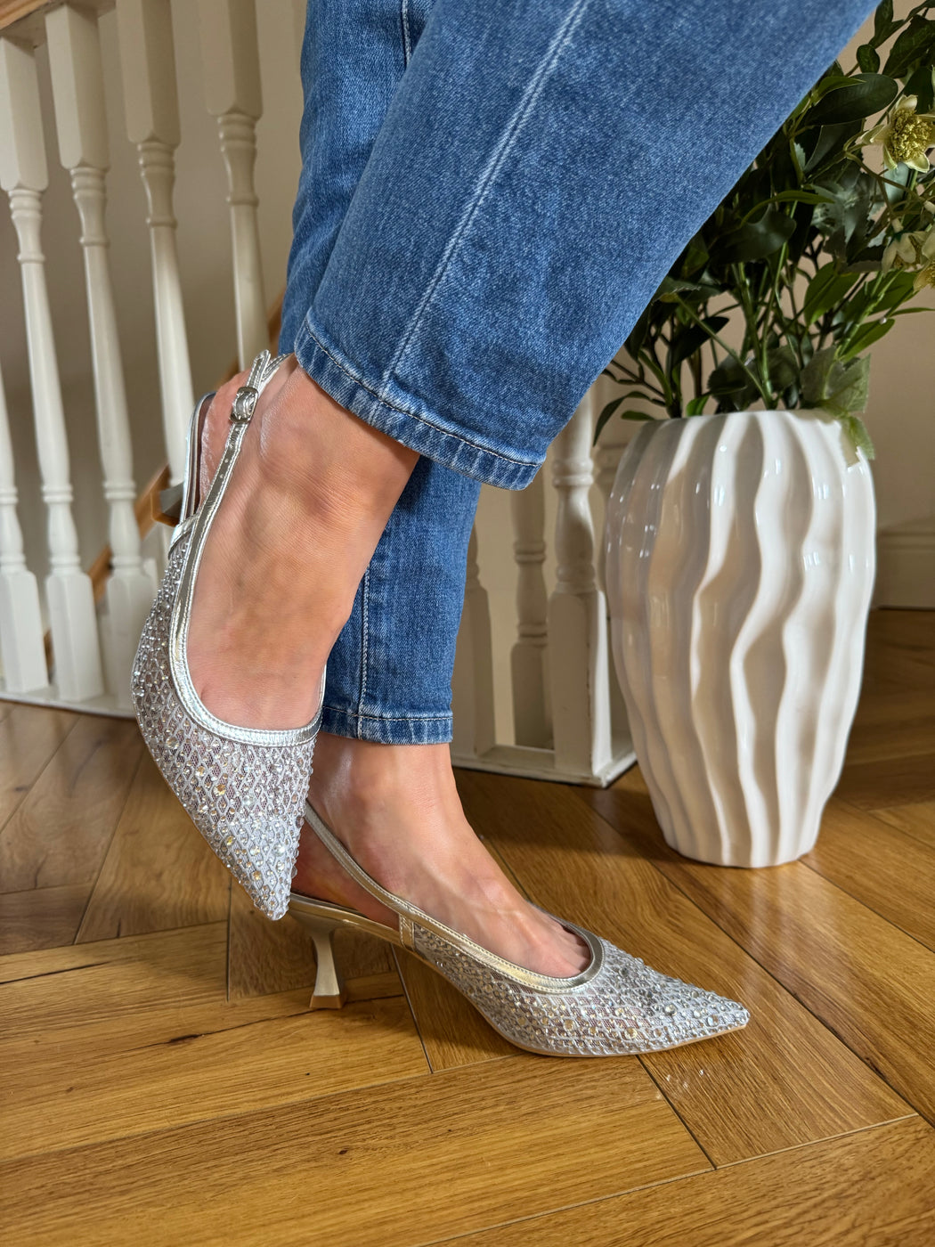 Warrenwood Silver Gem Sandals