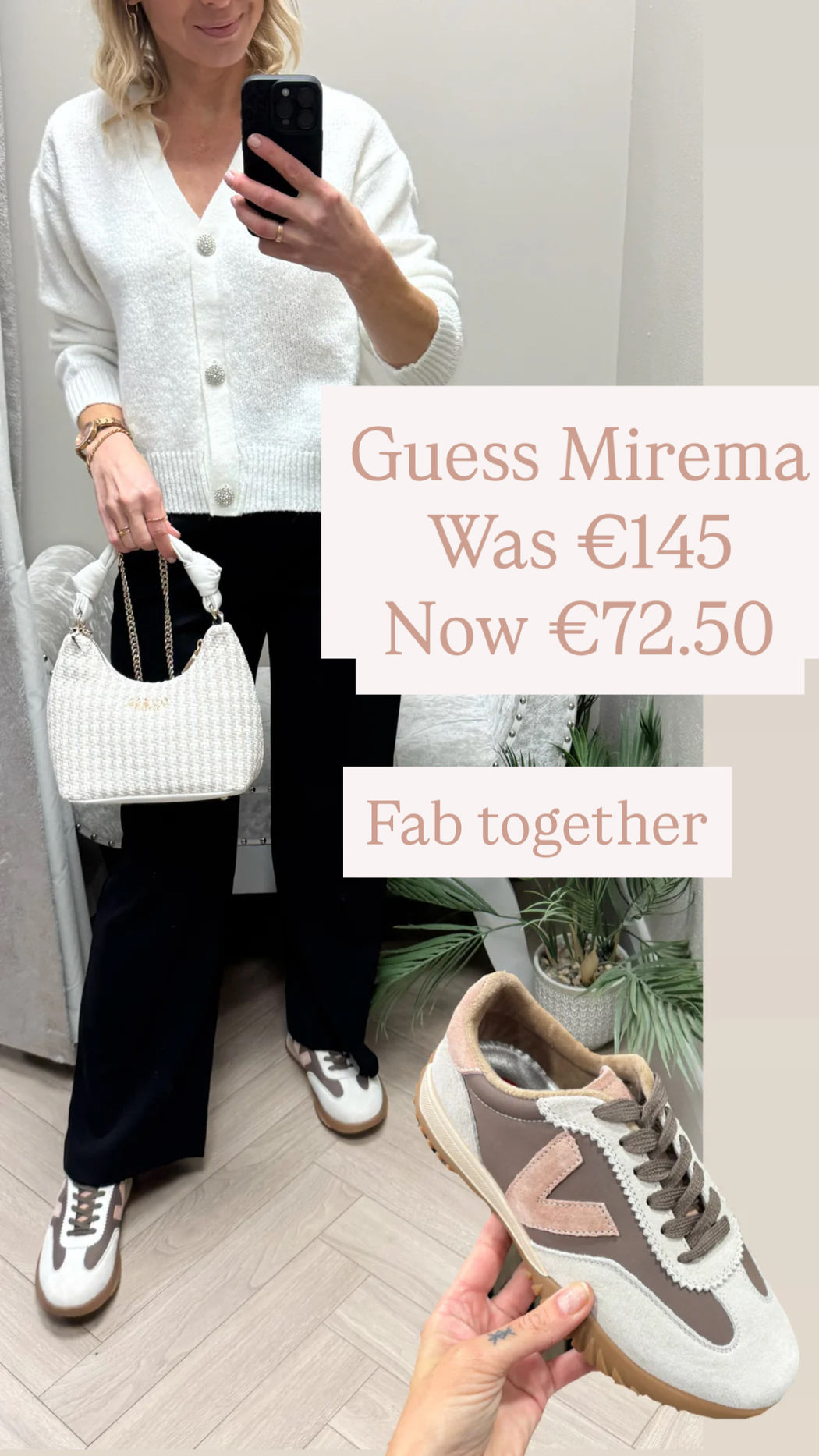 Guess White Multi MIREMA Bag. WG963101