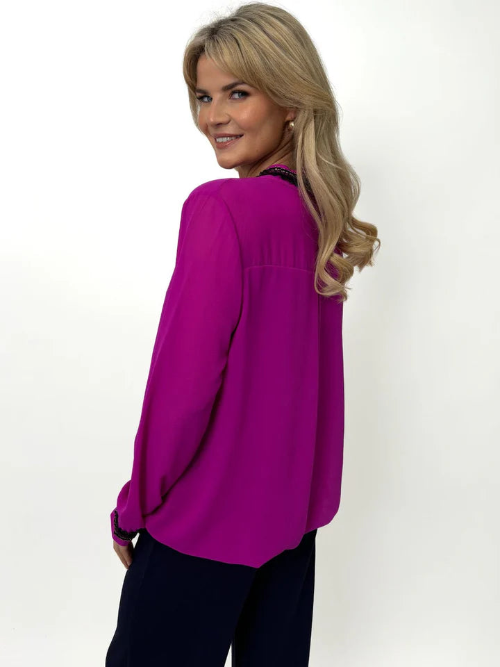 Kira magenta top