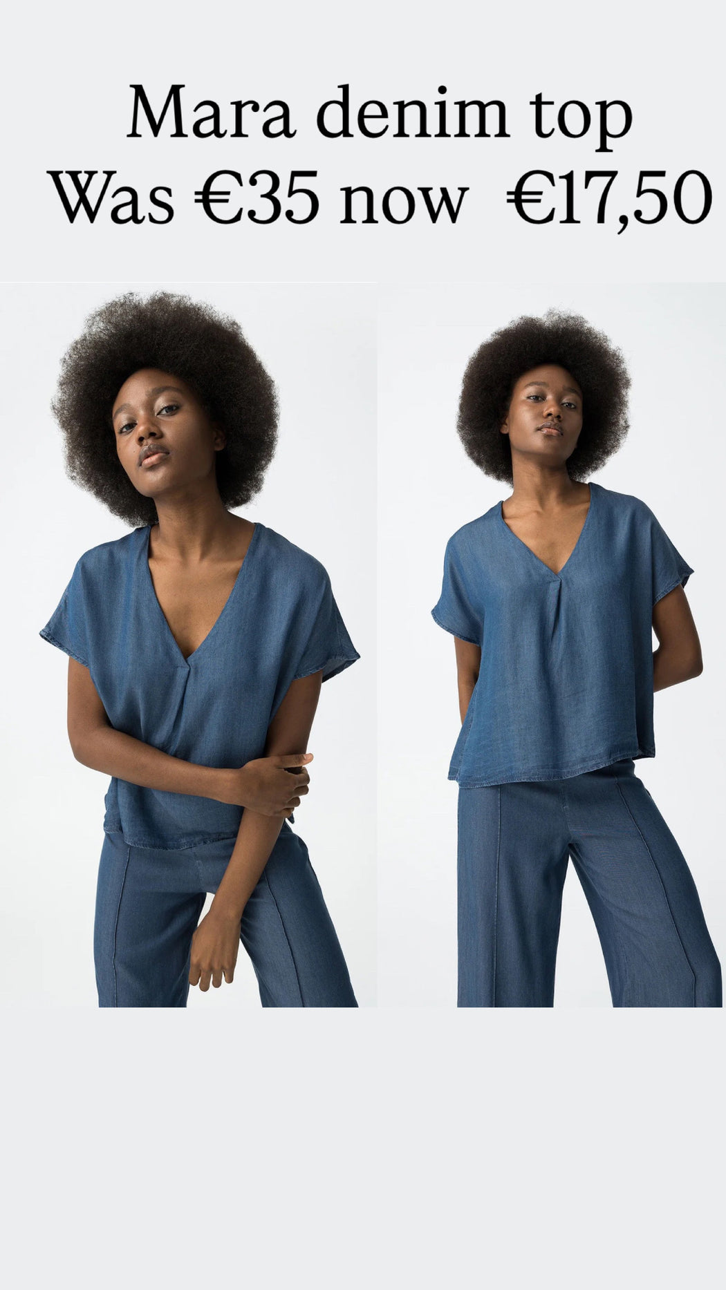 Mara denim top