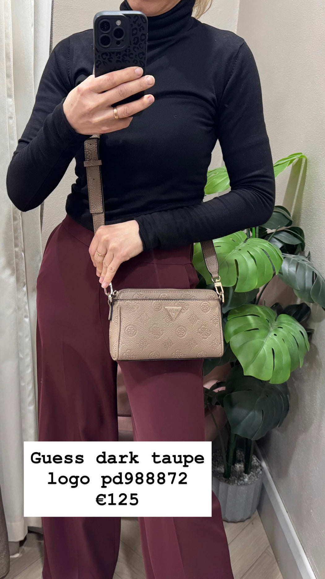 Guess dark taupe logo pd988872