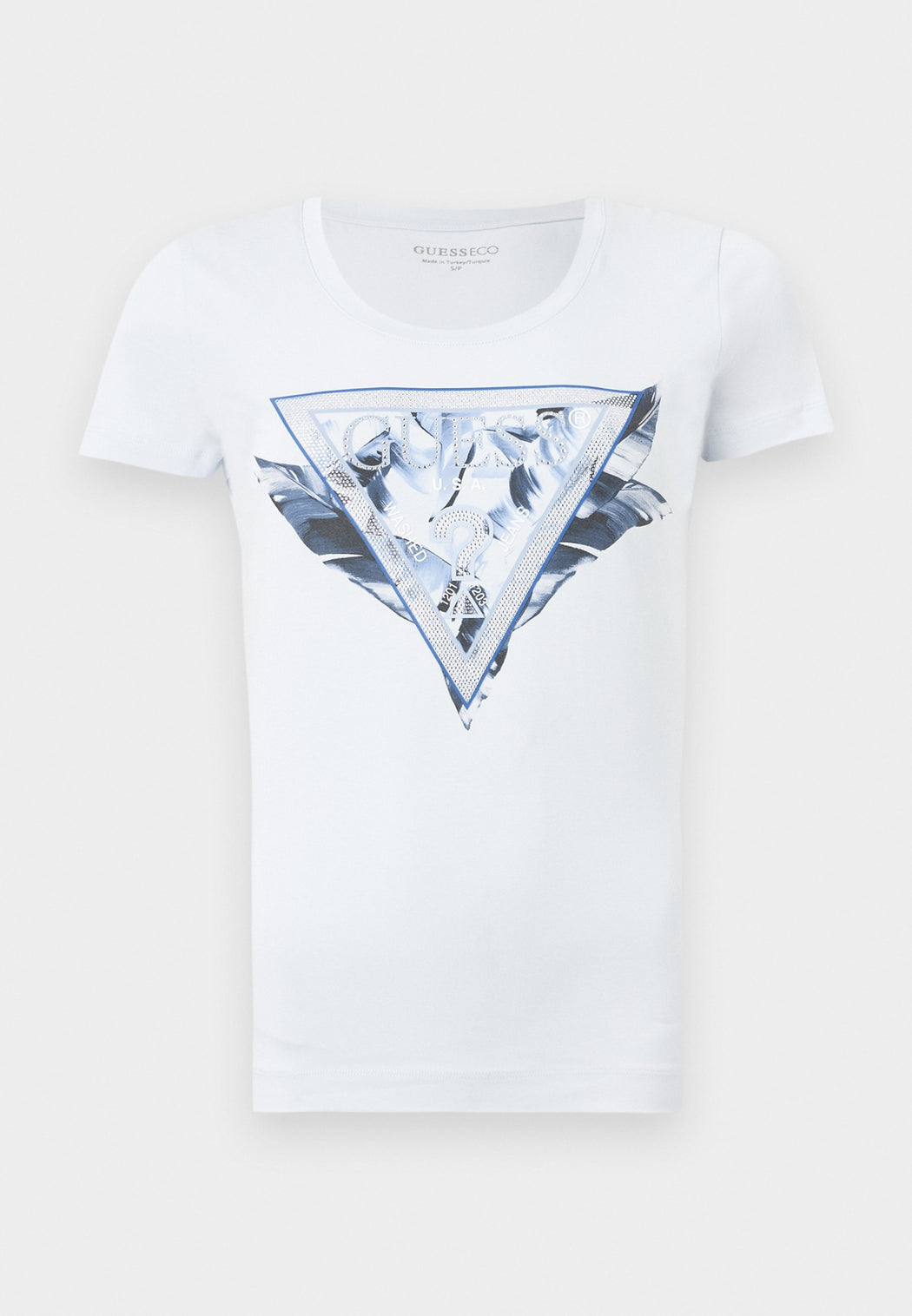 Guess T- Shirt blue triangle w6gl11k3026