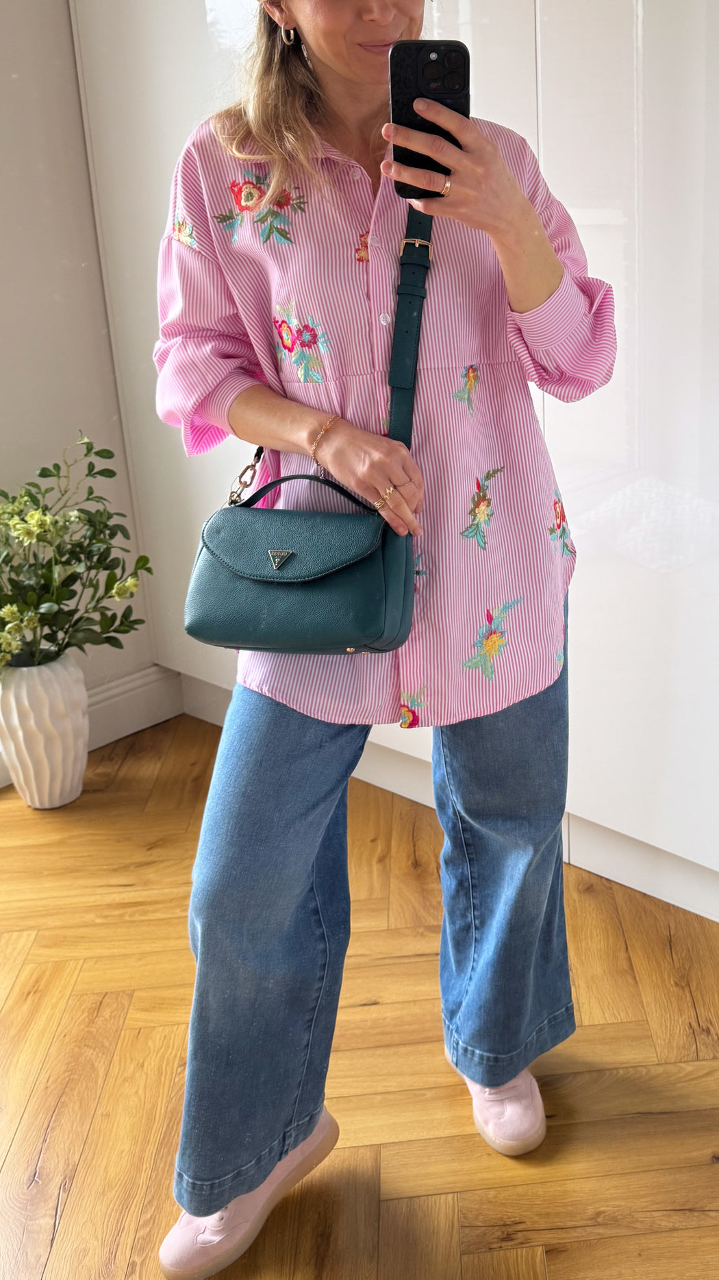 Guess teal Evie crossbody