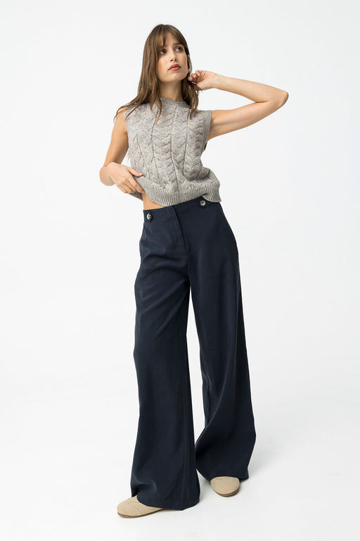 Camelia navy trousers wide leg