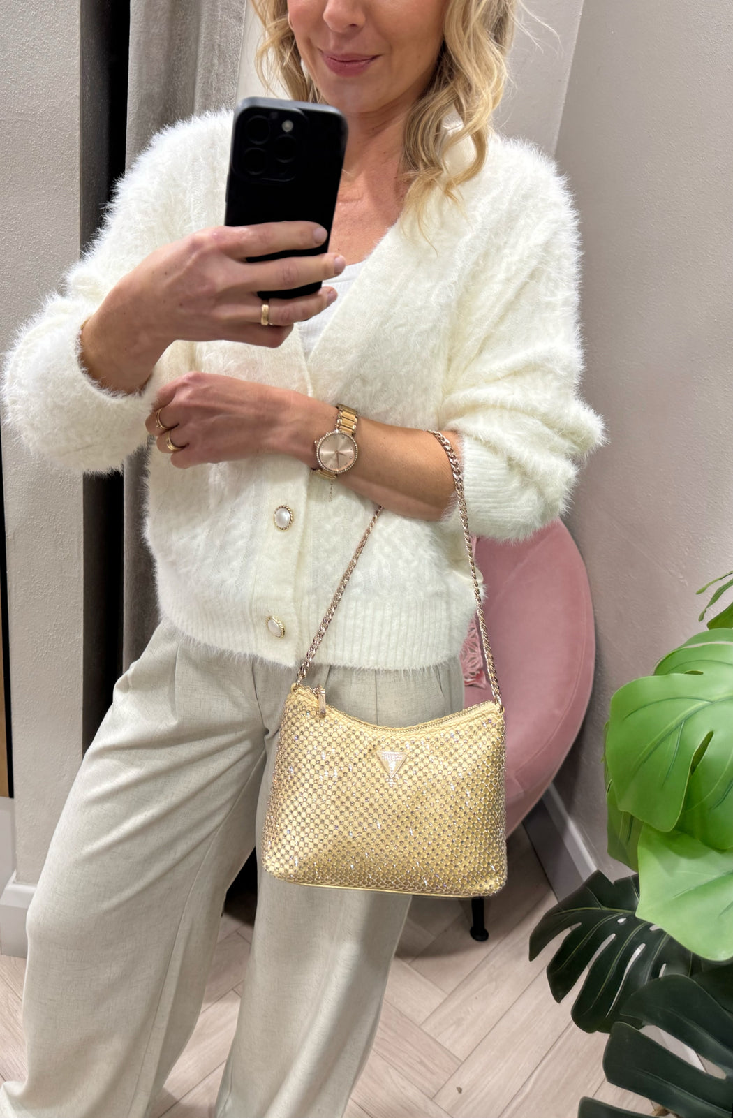 Guess kinako cream cardi