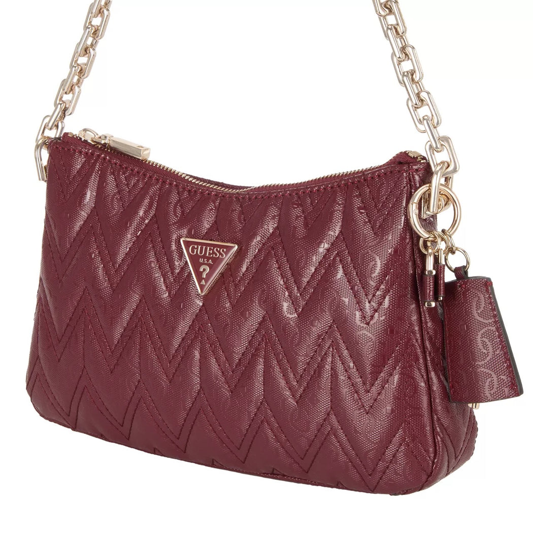 Burgundy adelard guess shoulder bag GG950218