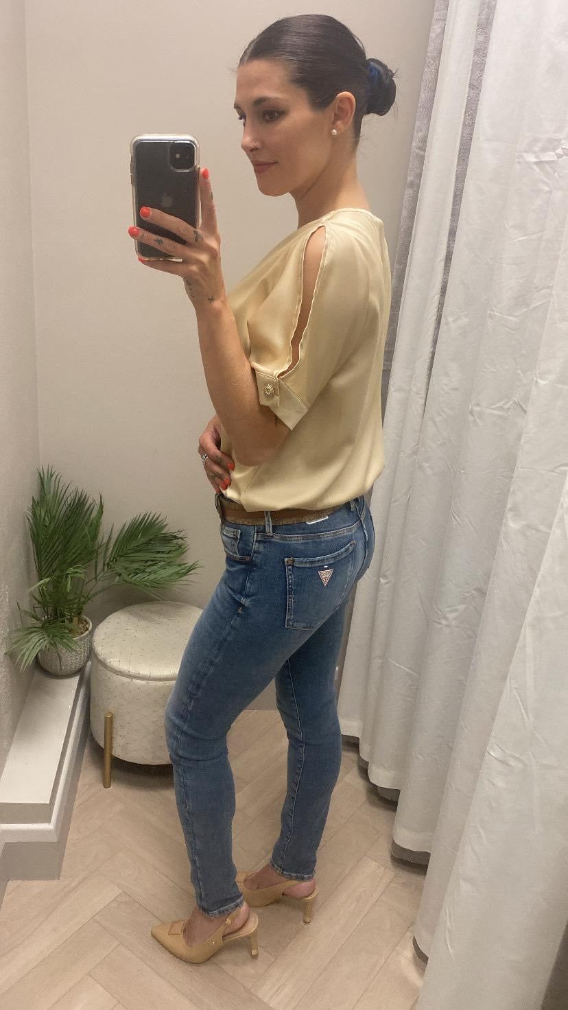Guess Annette W2YA99D4Q02 skinny mid waist jeans