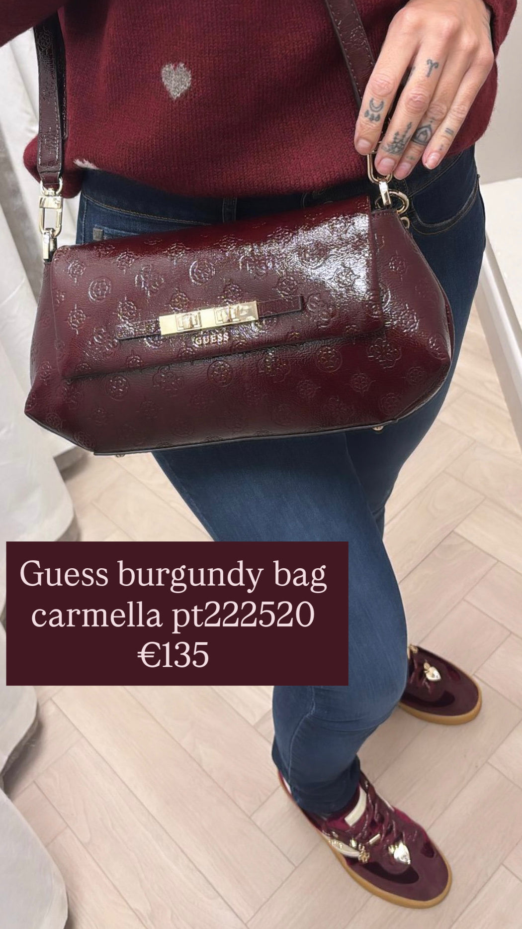 Guess burgundy bag carmella pt222520