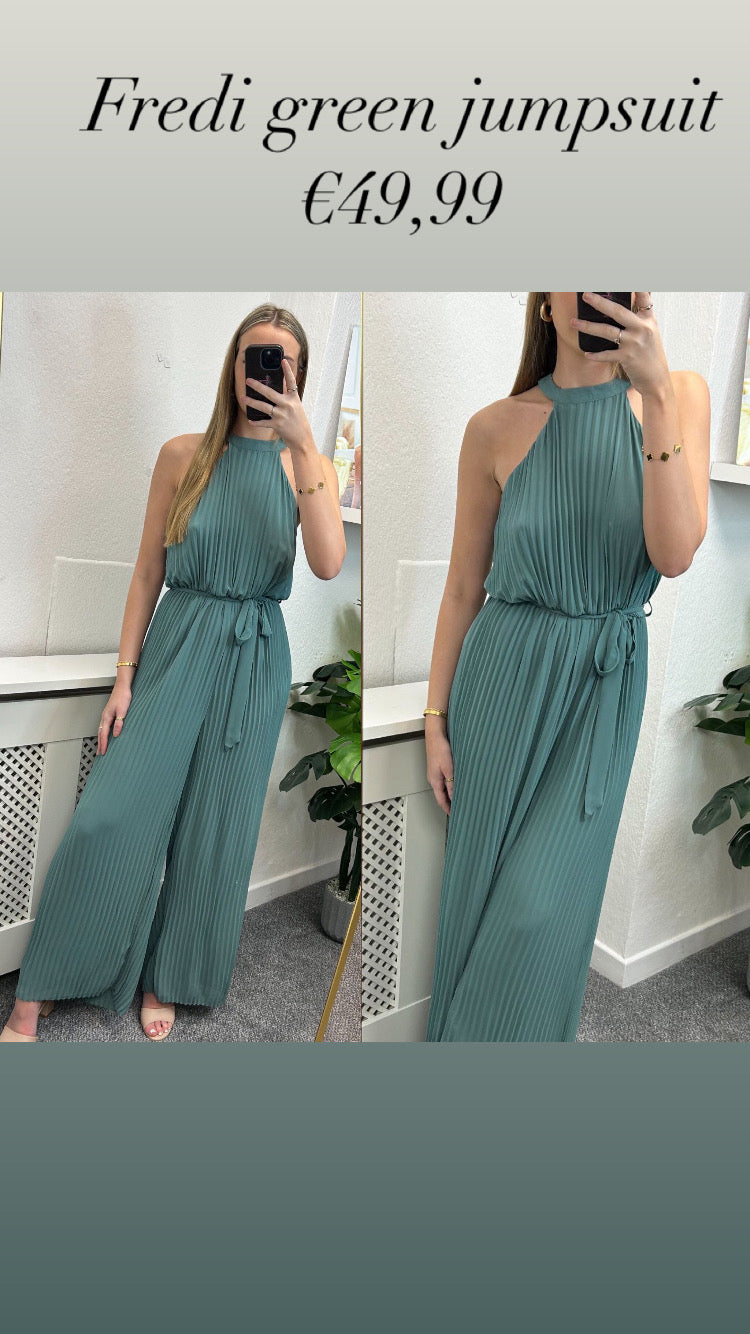 Fredi green jumpsuit