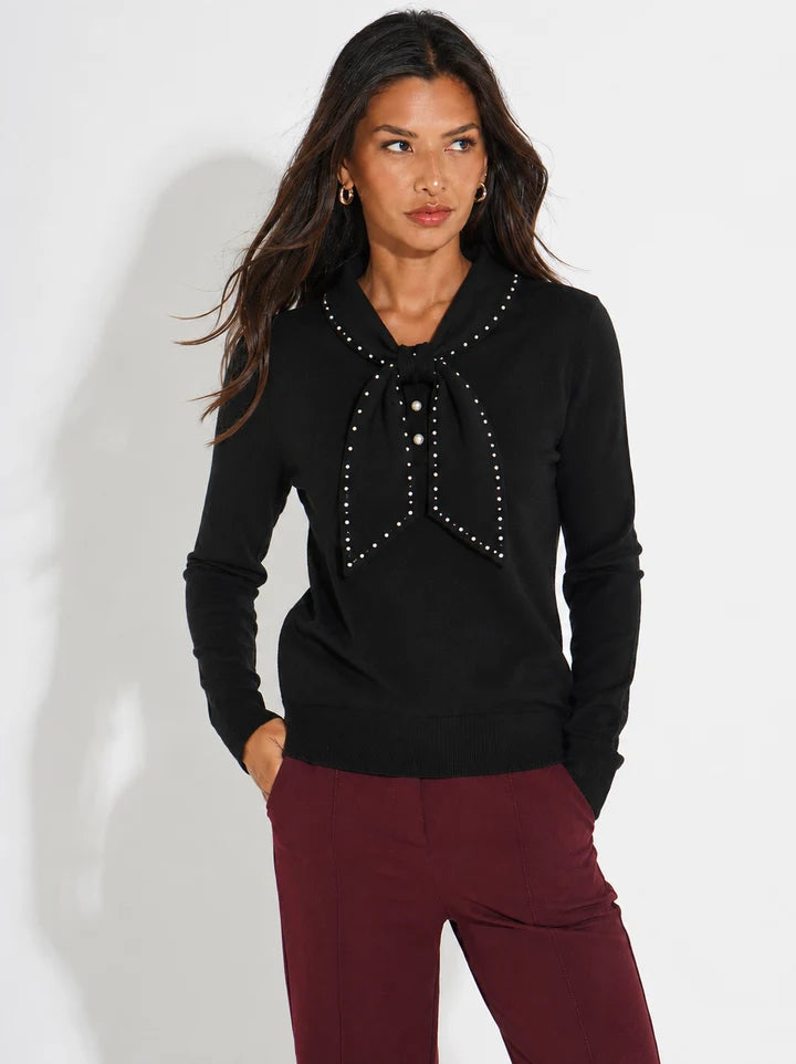 Black Presley knit top