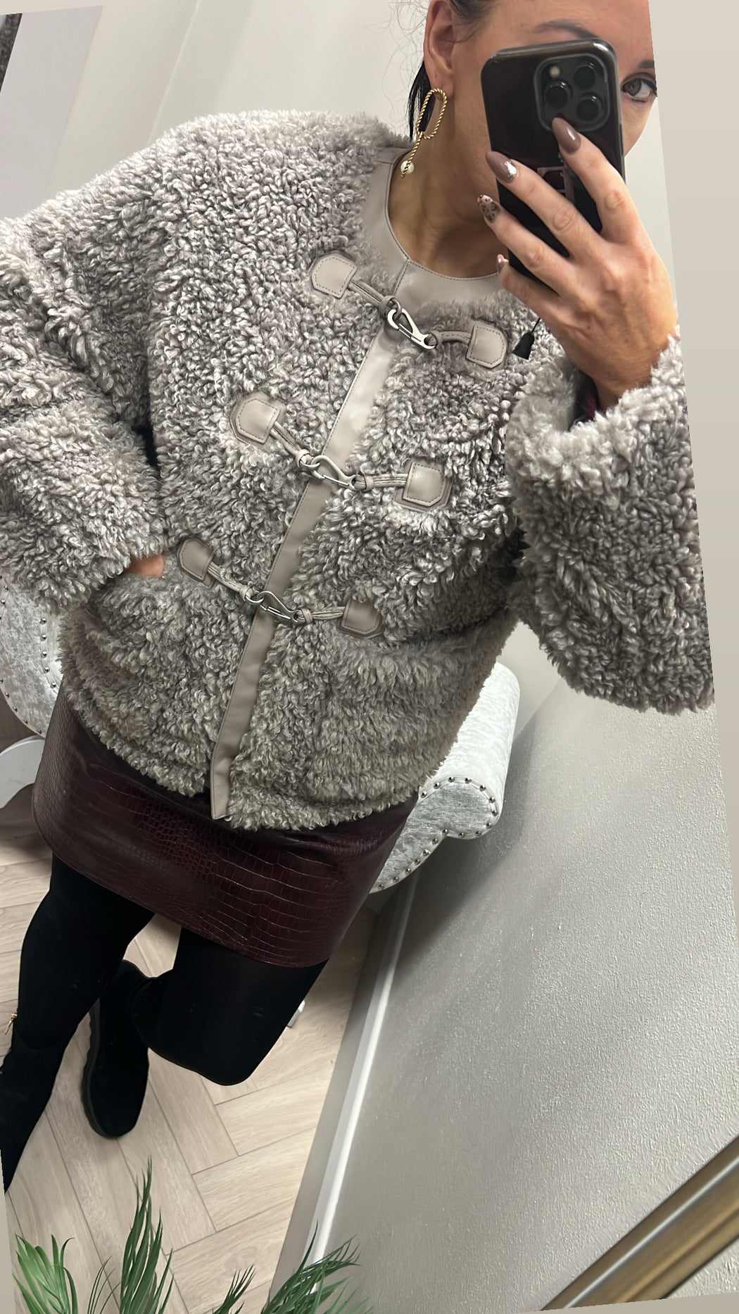 Guess teddy faux fur jacket