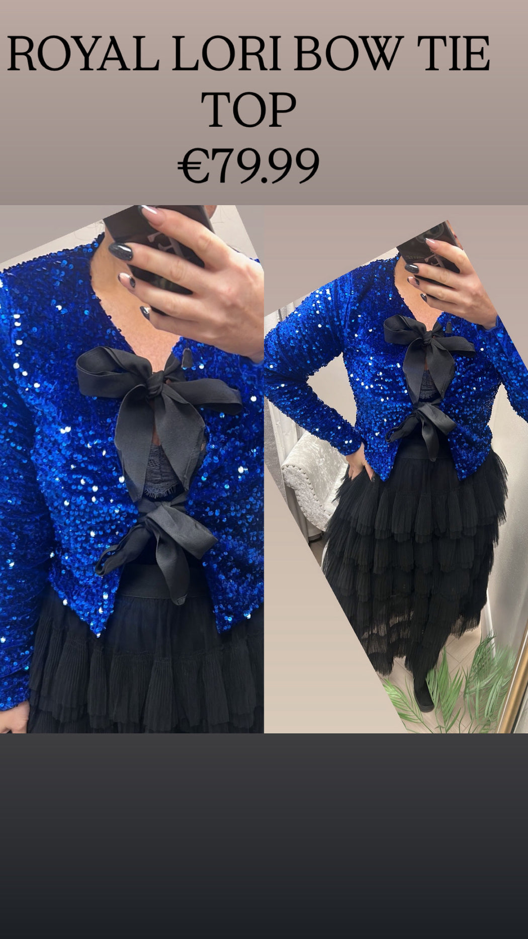 ROYAL LORI BOW TIE TOP