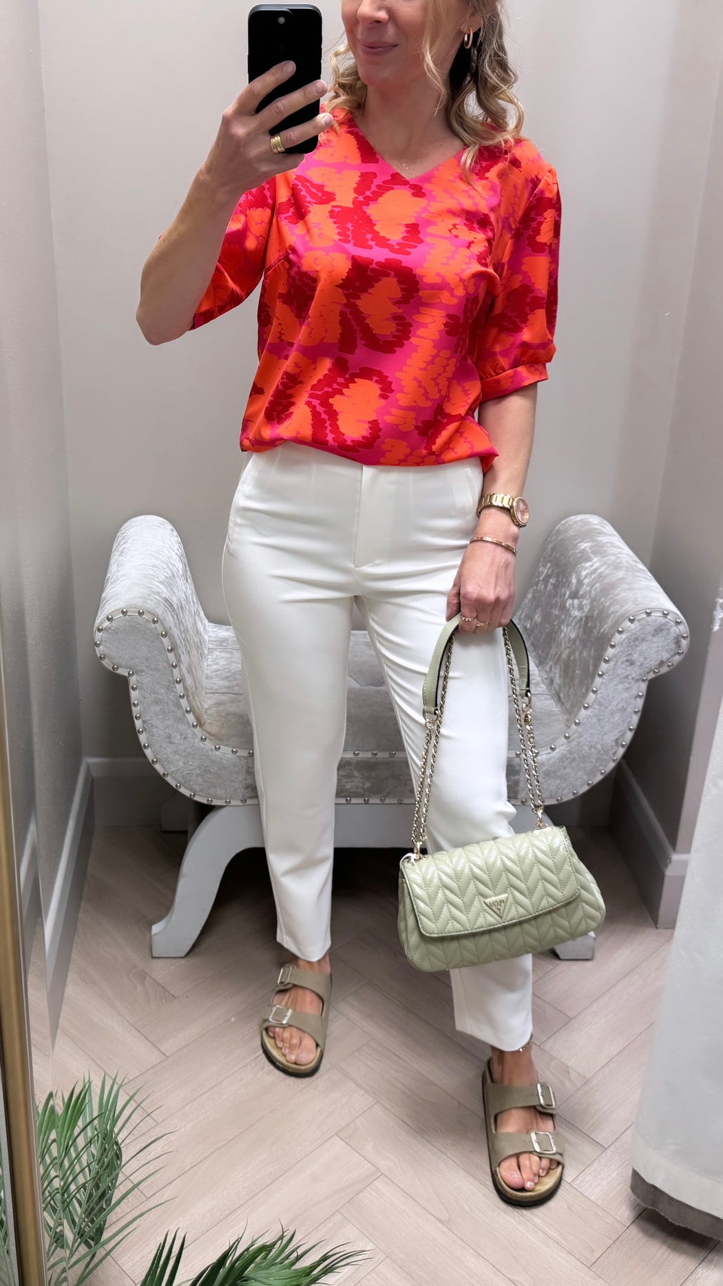 Rhea print top