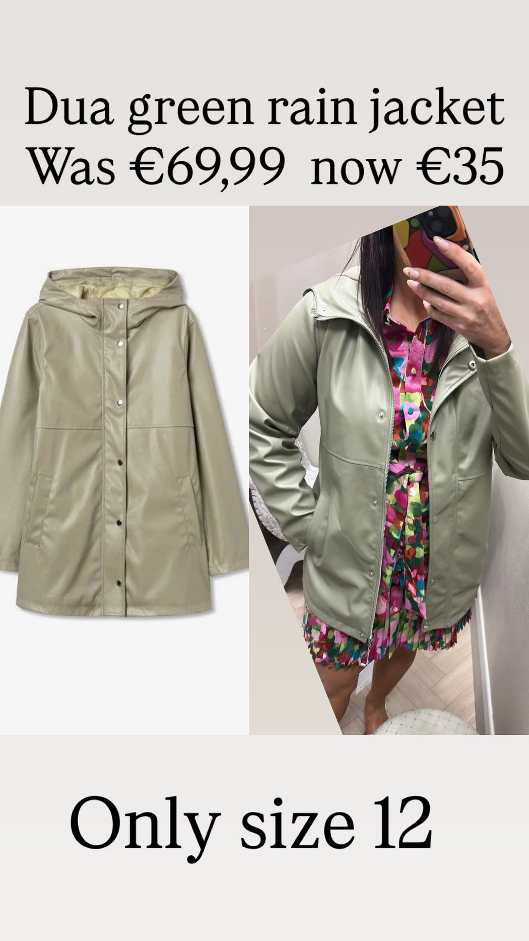 Dua green rain jacket