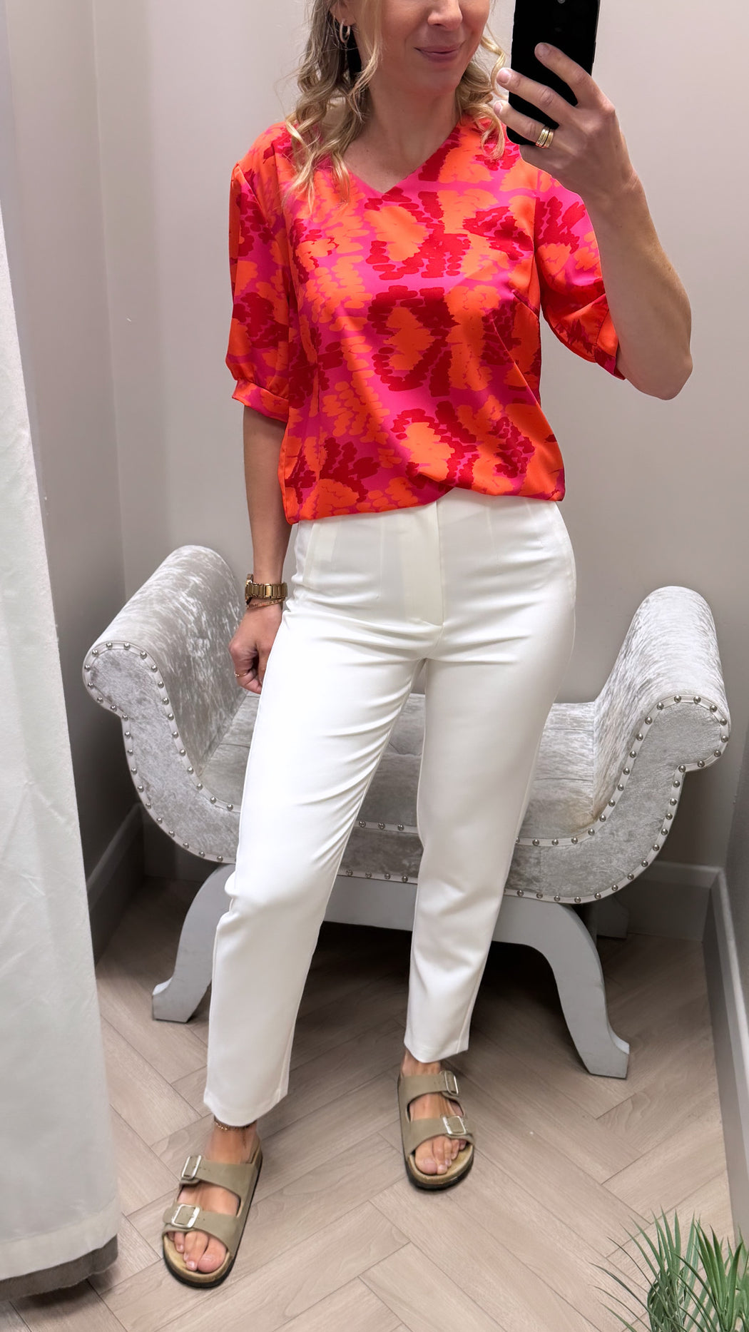 Rhea print top