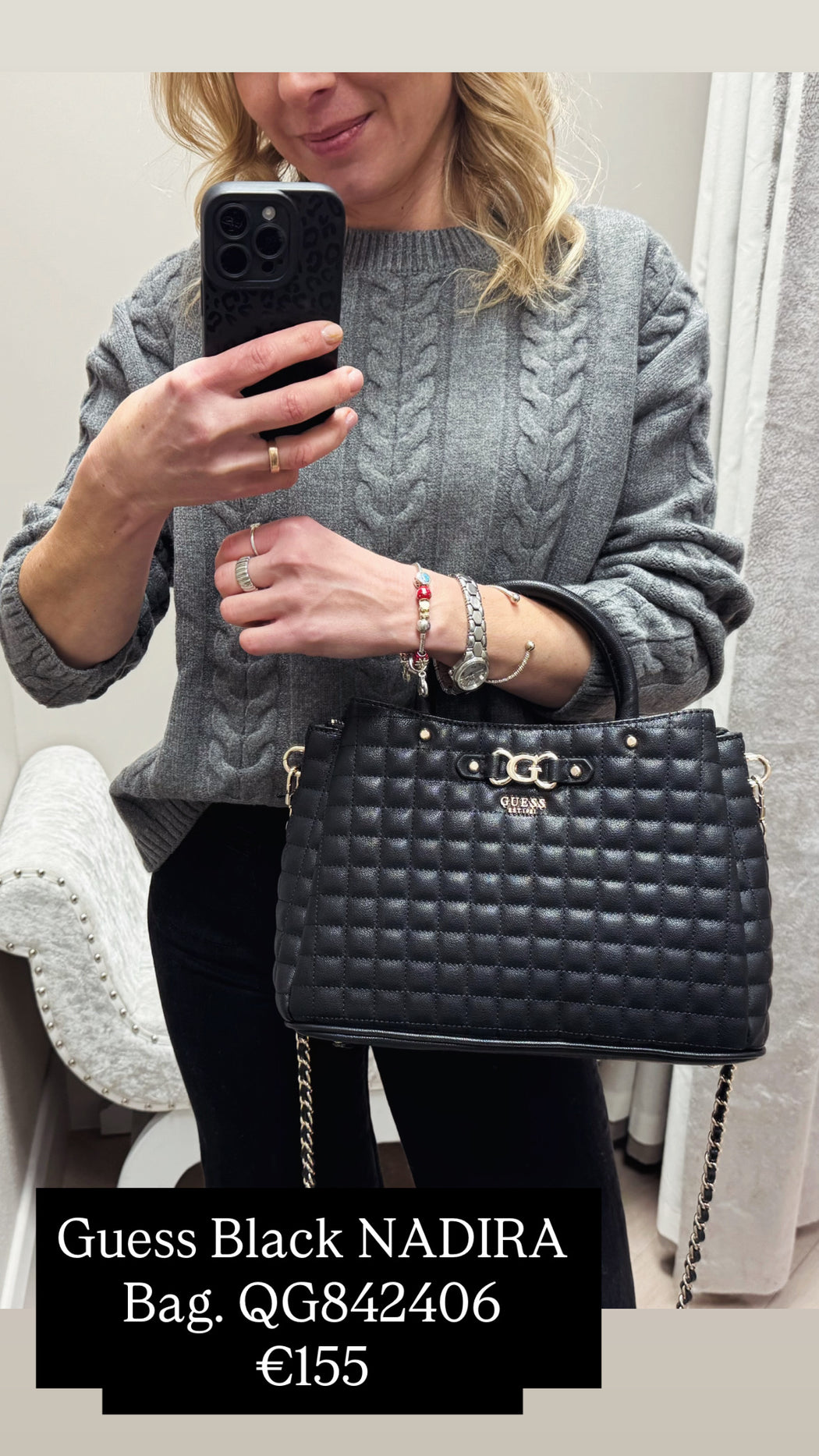 Guess Black NADIRA Bag. QG842406