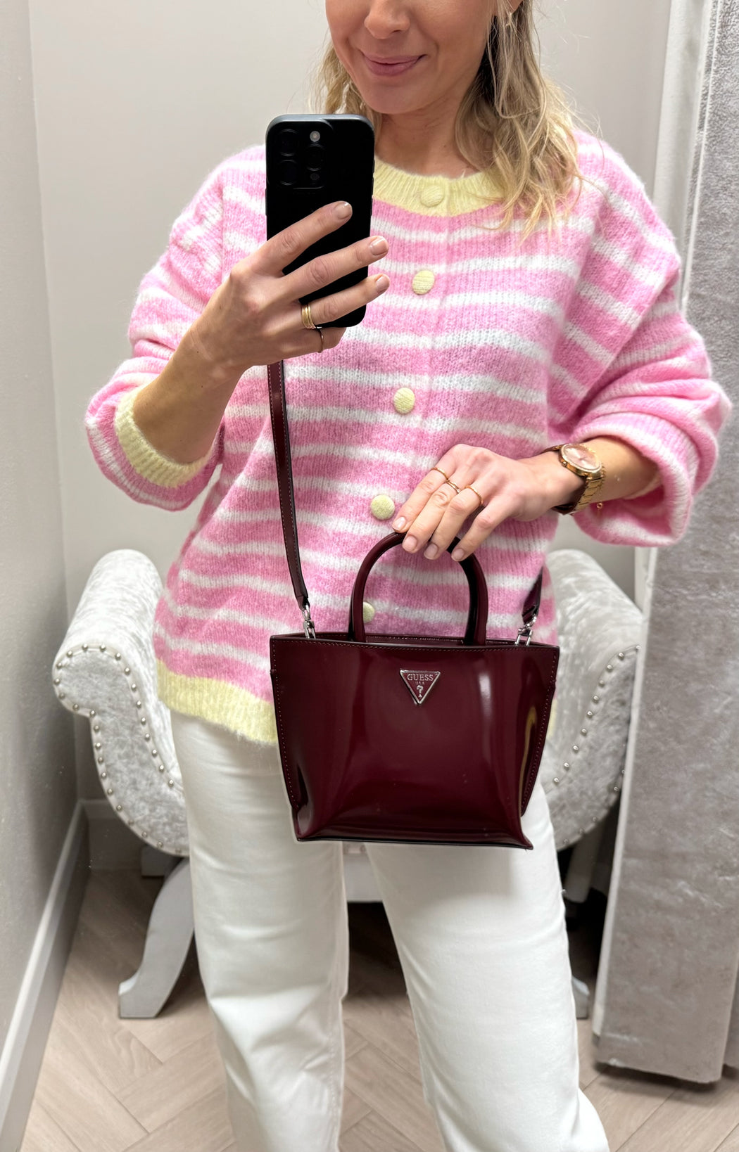 Guess arnela mini burgundy NY949675