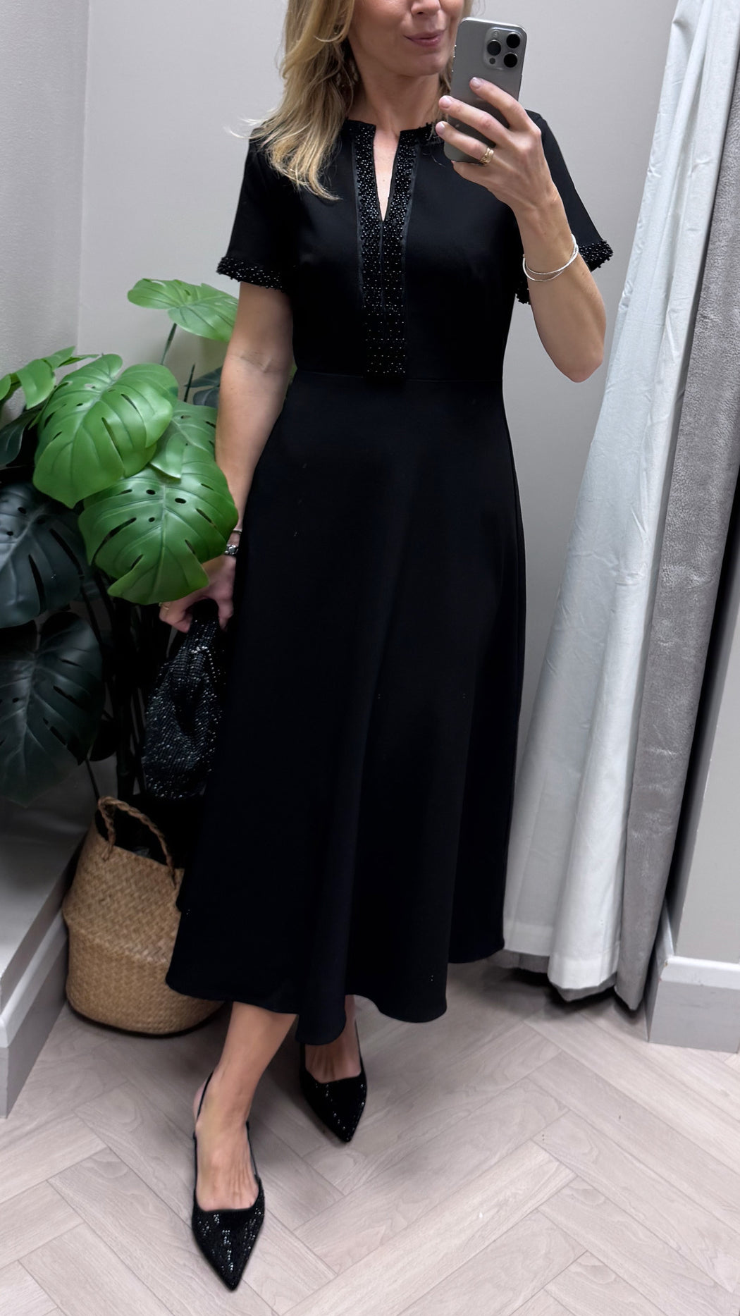 Natalie beaded midi dress