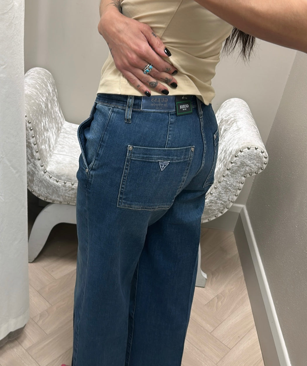 Guess wide leg flare jeans W5RA1LD5L73