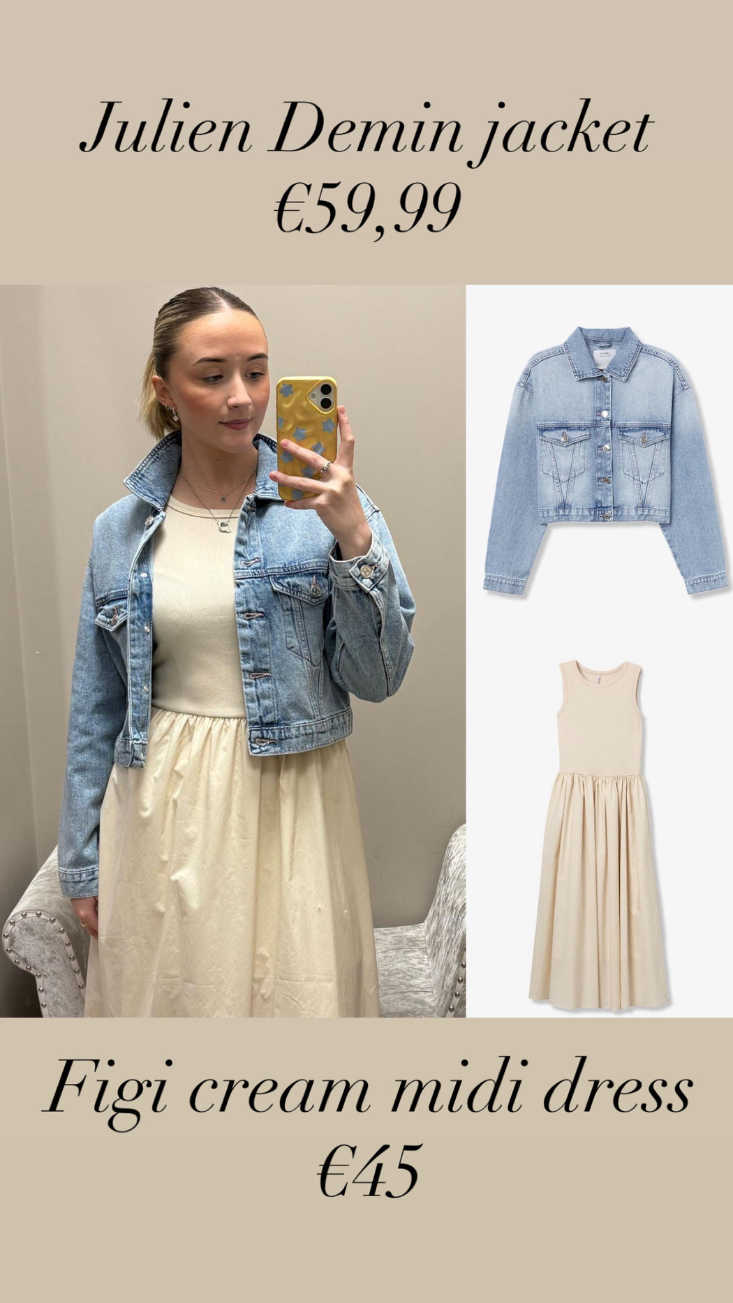 Figi cream midi dress