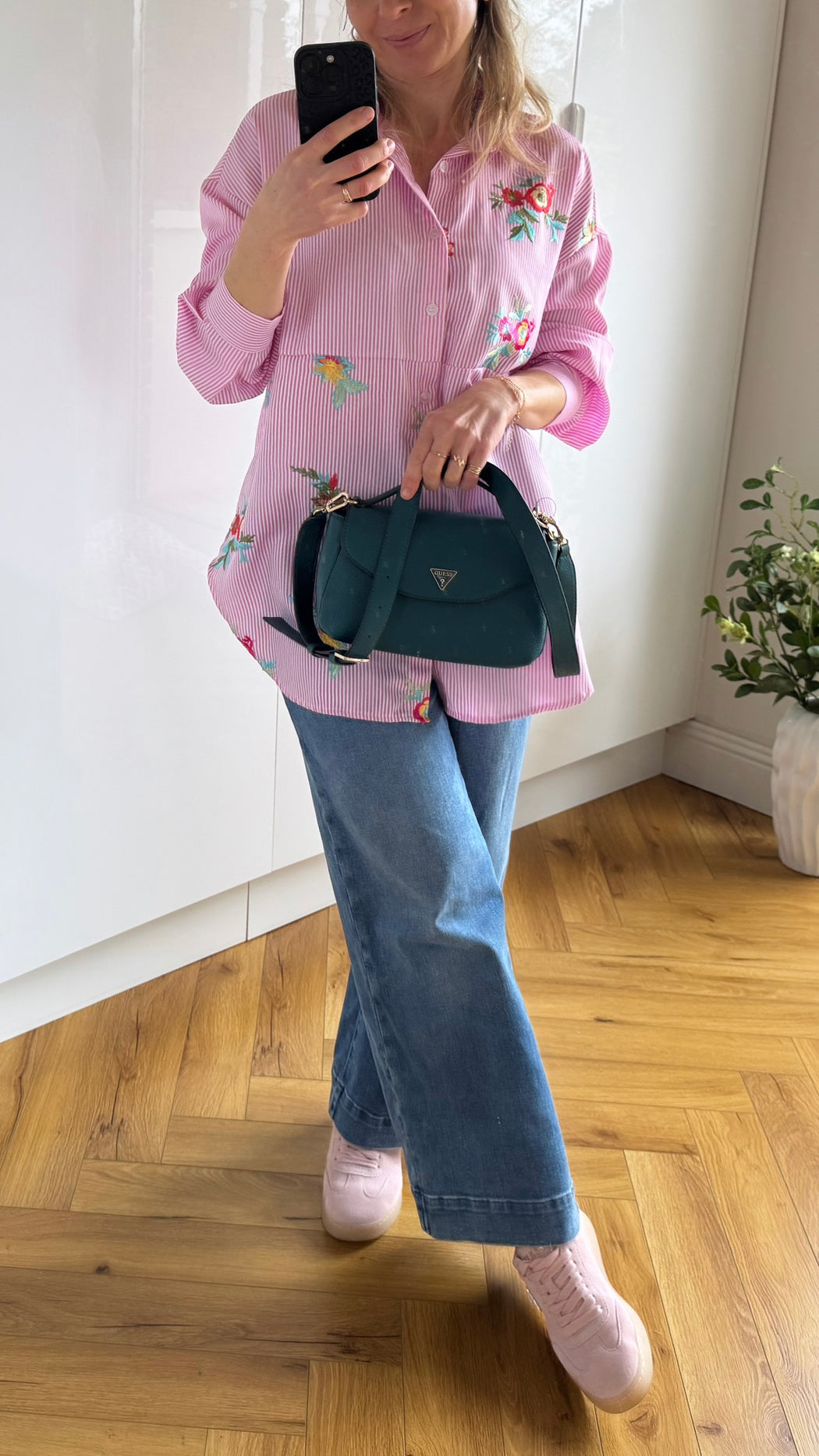 Guess teal Evie crossbody