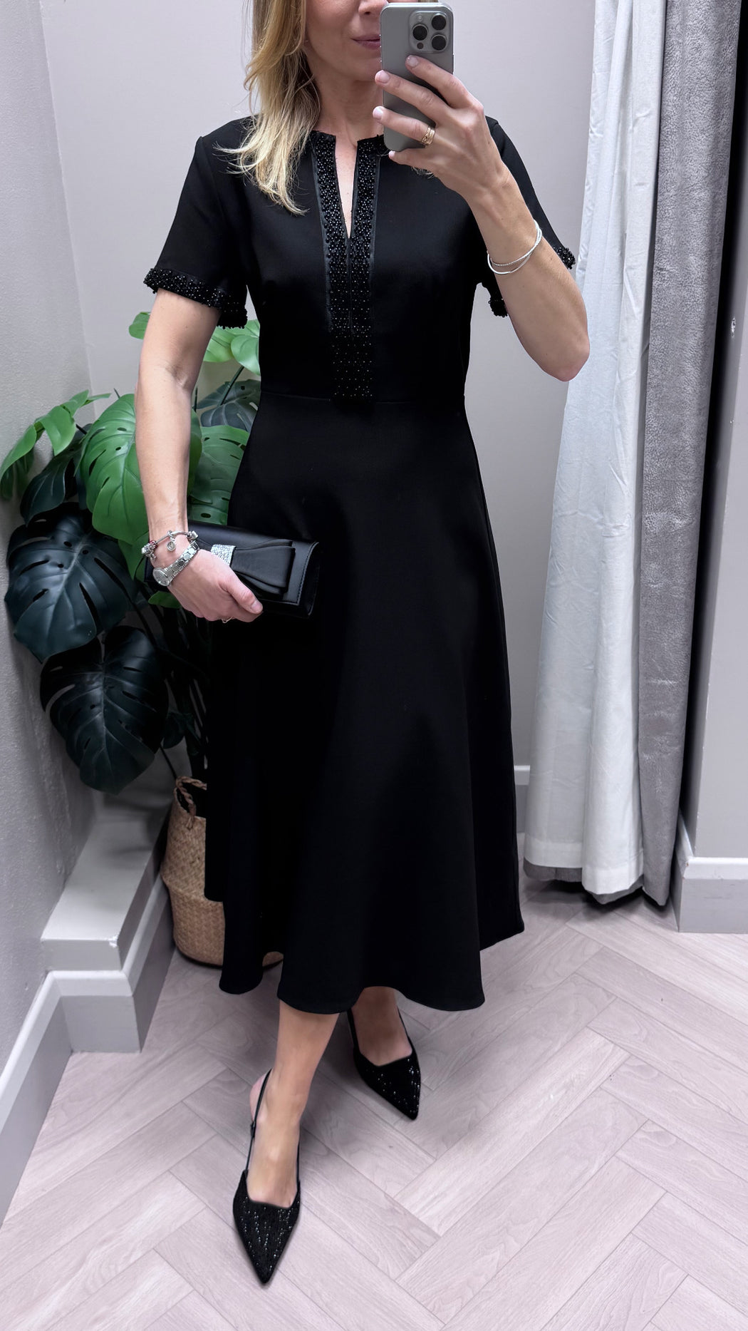 Natalie beaded midi dress