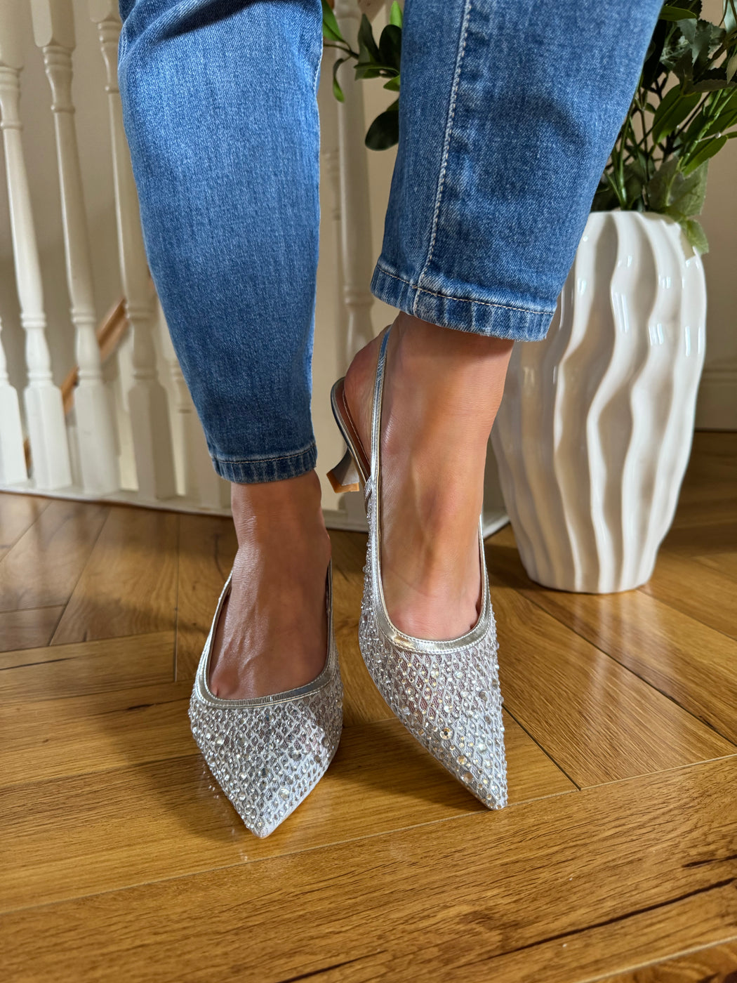 Warrenwood Silver Gem Sandals