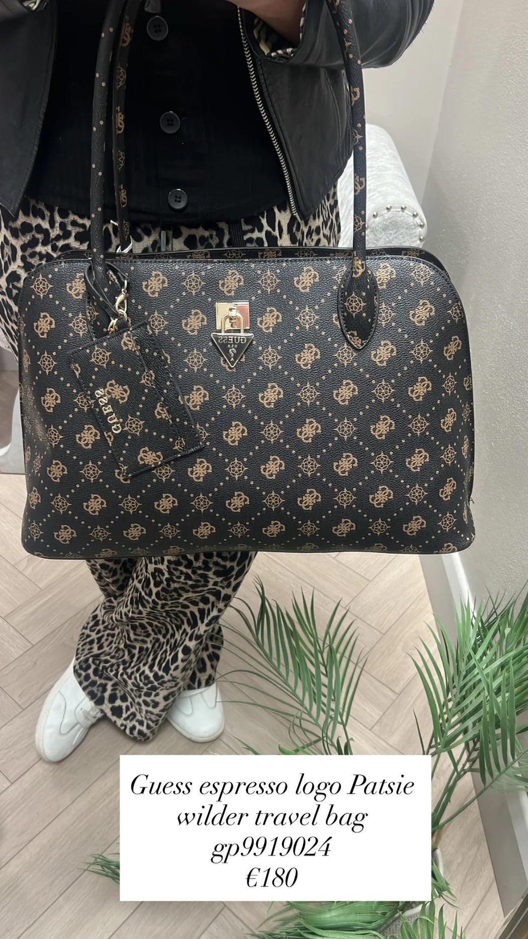 Guess espresso logo Patsie wilder travel bag gp9919024