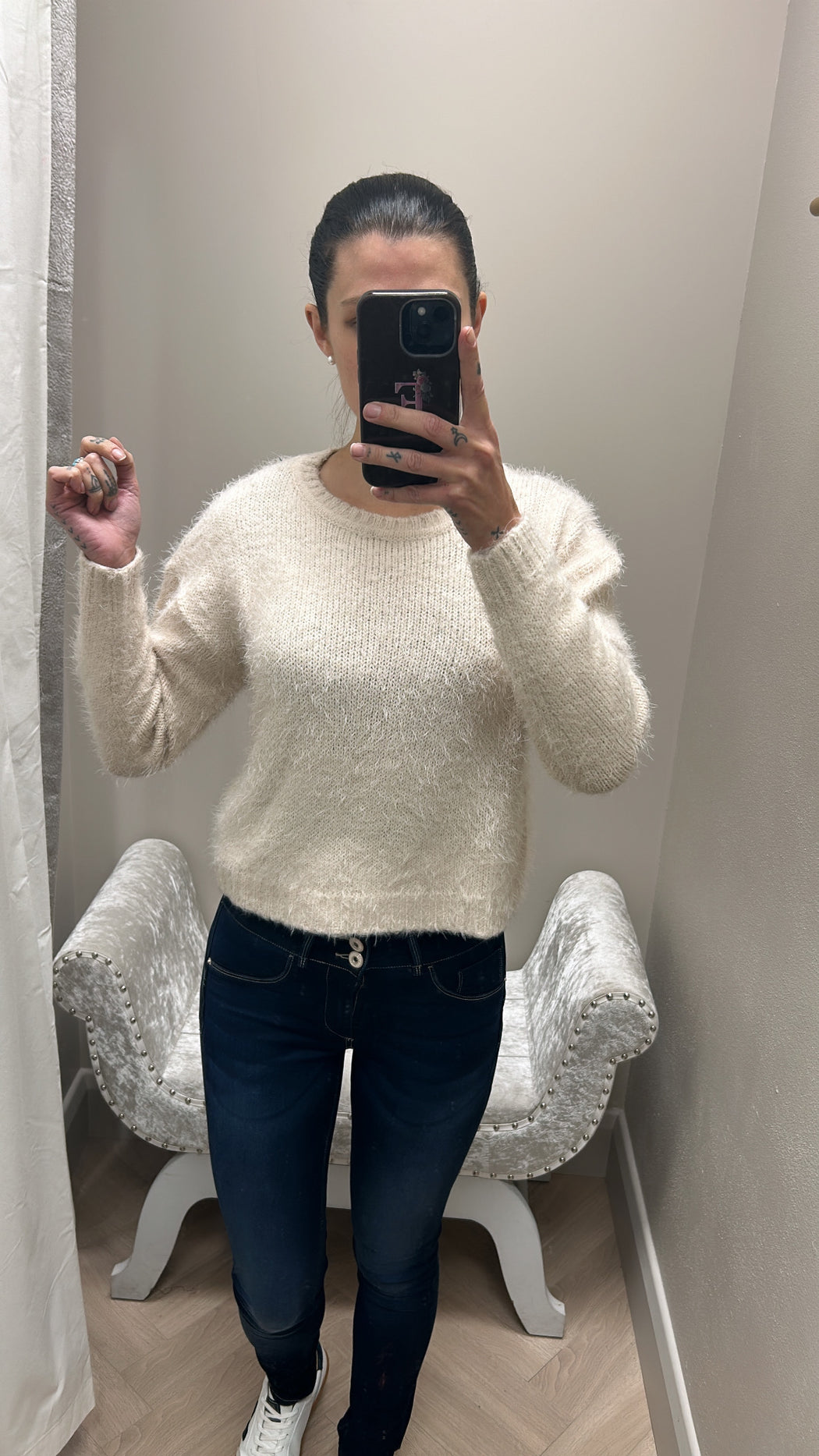 Jolie cream knit