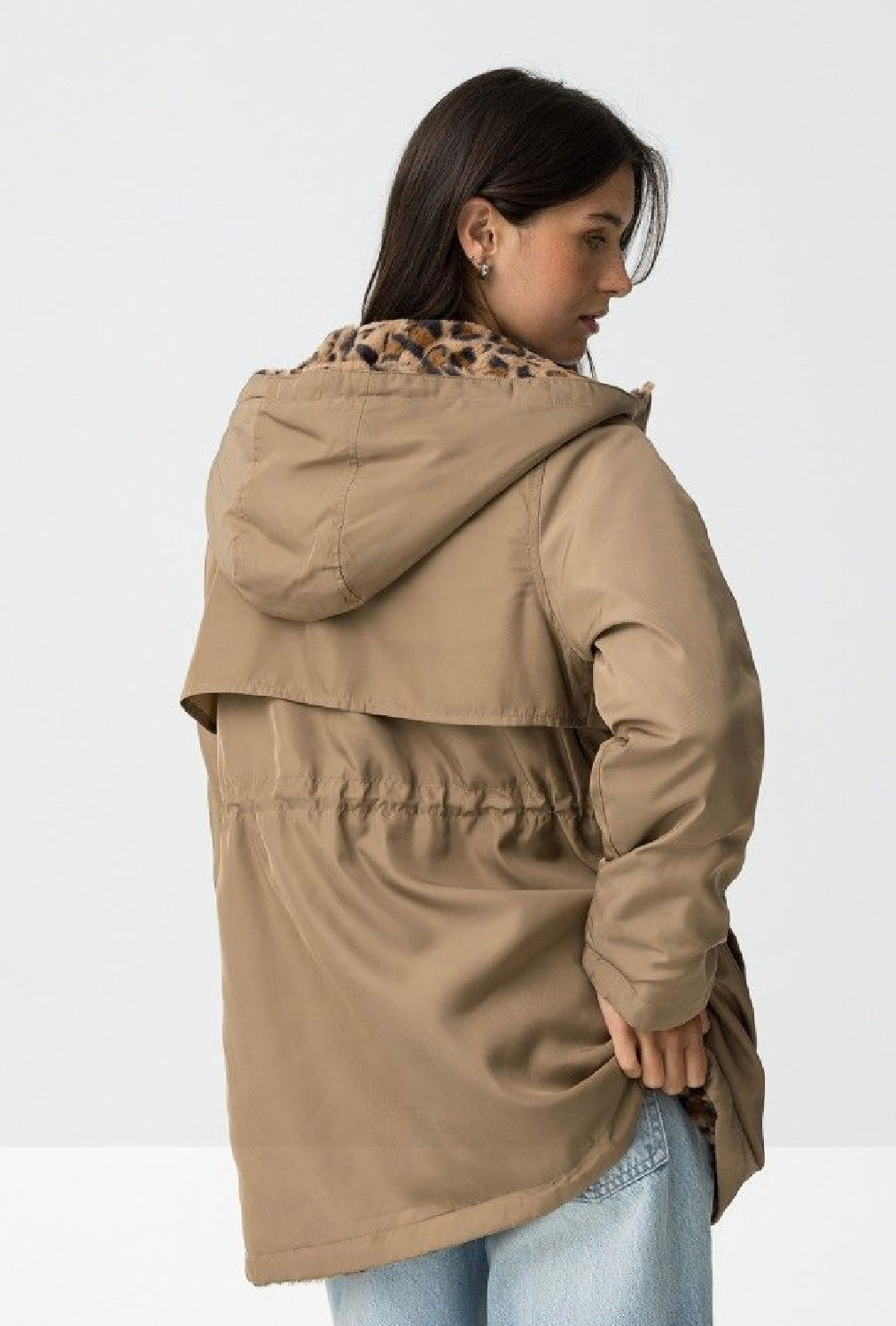 Rocky beige leopard reversible jacket